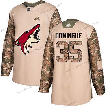 Adidas Arizona Coyotes #35 Louis Domingue Camo Autentické 2017 Veterans Day Sešitý NHL dres – Pánské