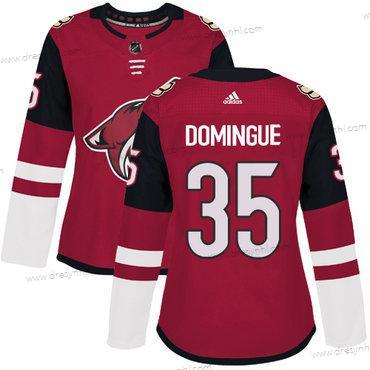 Adidas Arizona Coyotes #35 Louis Domingue Červené Domácí dres Autentické Sešitý NHL dres – Dámské