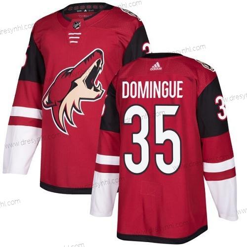 Adidas Arizona Coyotes #35 Louis Domingue Červené Domácí dres Autentické Sešitý NHL dres – Pánské