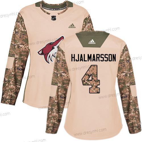 Adidas Arizona Coyotes #4 Niklas Hjalmarsson Camo Autentické 2017 Veterans Day Sešitý NHL dres – Dámské