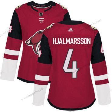 Adidas Arizona Coyotes #4 Niklas Hjalmarsson Červené Domácí dres Autentické Sešitý NHL dres – Dámské