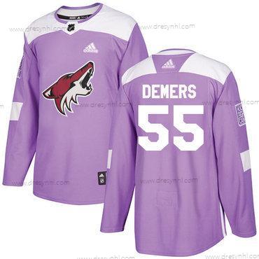 Adidas Arizona Coyotes #55 Jason Demers Nachový Autentické Bojuje proti rakovině Sešitý NHL dres – Pánské