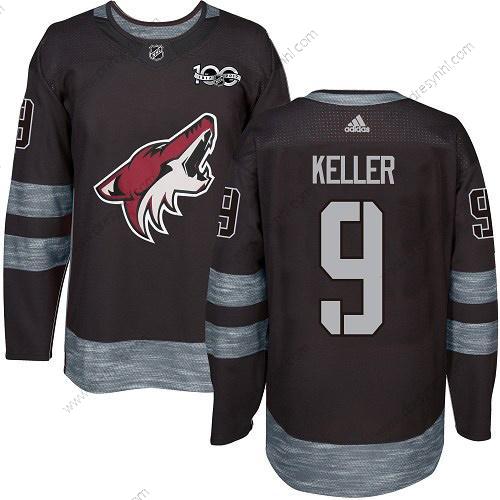 Adidas Arizona Coyotes #9 Clayton Keller Černá 1917-2017 100th Výročí Sešitý NHL dres – Pánské