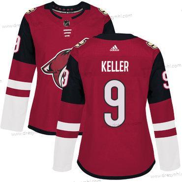 Adidas Arizona Coyotes #9 Clayton Keller Červené Domácí dres Autentické Sešitý NHL dres – Dámské