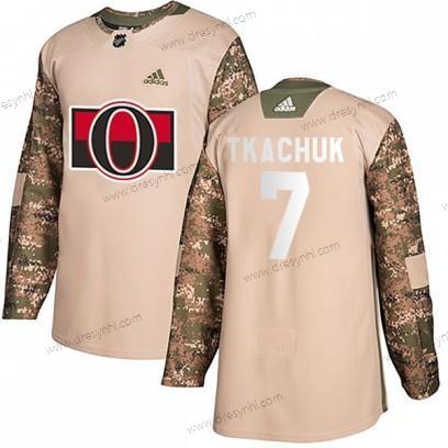 Adidas Autentické Ottawa Senators #7 Brady Tkachuk Veterans Day Tréninkový Camo dres – Pánské