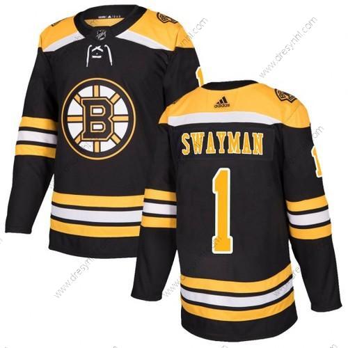 Adidas Boston Bruins #1 Jeremy Swayman Černá Autentické Domácí dres dres – Pánské