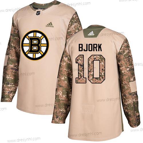 Adidas Boston Bruins #10 Anders Bjork Camo Autentické 2017 Veterans Day Sešitý NHL dres – Juniorské