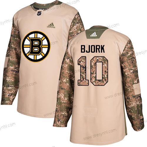 Adidas Boston Bruins #10 Anders Bjork Camo Autentické 2017 Veterans Day Sešitý NHL dres – Pánské