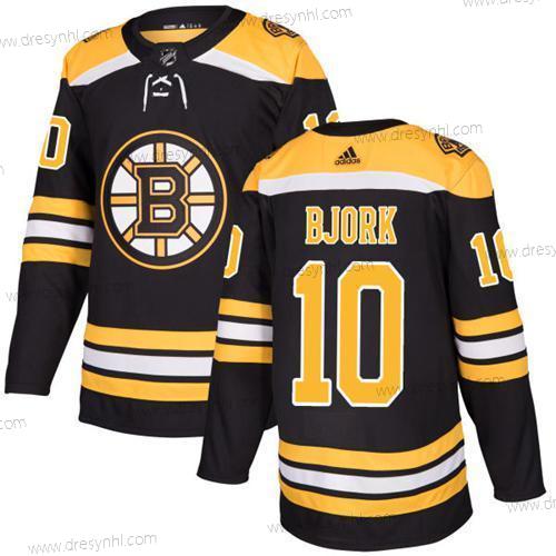 Adidas Boston Bruins #10 Anders Bjork Černá Domácí dres Autentické Sešitý NHL dres – Juniorské