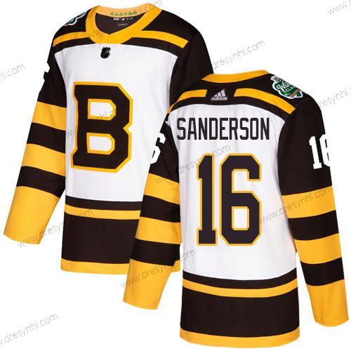 Adidas Boston Bruins #16 Derek Sanderson Bílý Autentické 2019 Zimní Klasický Sešitý NHL dres – Pánské