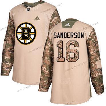 Adidas Boston Bruins #16 Derek Sanderson Camo Autentické 2017 Veterans Day Sešitý NHL dres – Pánské