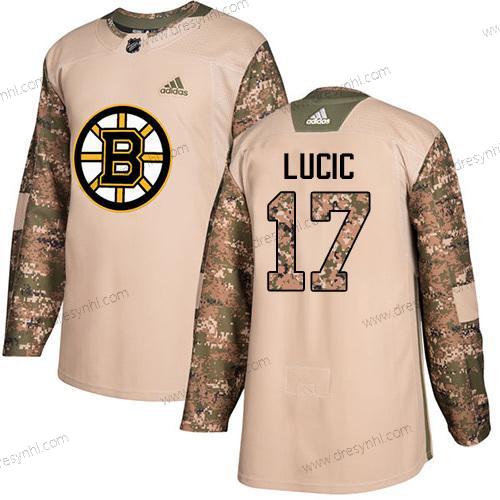 Adidas Boston Bruins #17 Milan Lucic Camo Autentické 2017 Veterans Day Sešitý NHL dres – Pánské