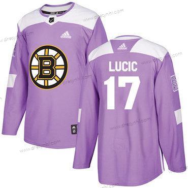 Adidas Boston Bruins #17 Milan Lucic Nachový Autentické Bojuje proti rakovině Sešitý NHL dres – Pánské