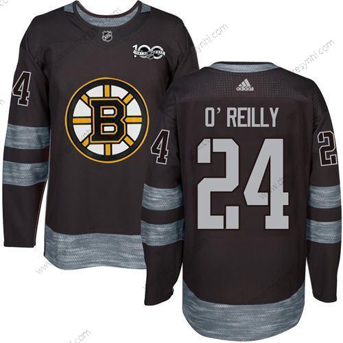 Adidas Boston Bruins #24 Terry O’Reilly Černá 1917-2017 100th Výročí Sešitý NHL dres – Pánské