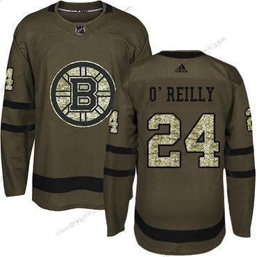 Adidas Boston Bruins #24 Terry O’Reilly Zelená Salute to Service Sešitý NHL dres – Juniorské