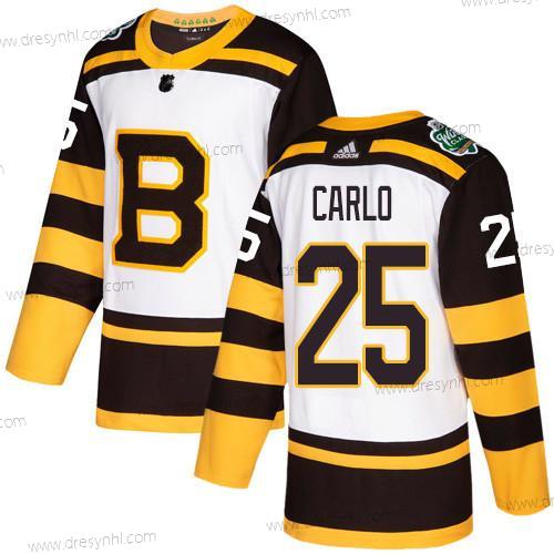 Adidas Boston Bruins #25 Brandon Carlo Bílý Autentické 2019 Zimní Klasický Sešitý NHL dres – Pánské