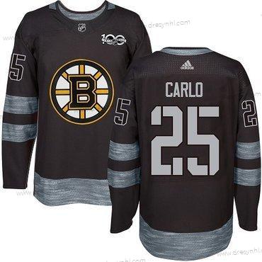 Adidas Boston Bruins #25 Brandon Carlo Černá 1917-2017 100th Výročí Sešitý NHL dres – Pánské