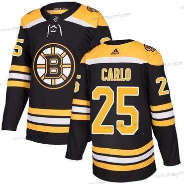 Adidas Boston Bruins #25 Brandon Carlo Černá Domácí dres Autentické Sešitý NHL dres – Pánské