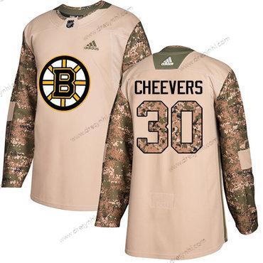 Adidas Boston Bruins #30 Gerry Cheevers Camo Autentické 2017 Veterans Day Sešitý NHL dres – Pánské