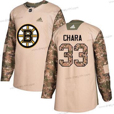 Adidas Boston Bruins #33 Zdeno Chara Camo Autentické 2017 Veterans Day Sešitý NHL dres – Juniorské