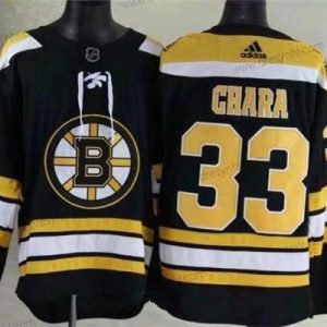 Adidas Boston Bruins #33 Zdeno Chara Černá 2017-2018 Hokejový Sešitý NHL dres – Pánské