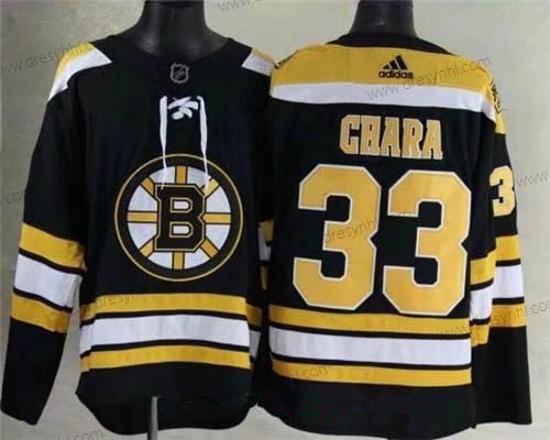 Adidas Boston Bruins #33 Zdeno Chara Černá 2017-2018 Hokejový Sešitý NHL dres – Pánské