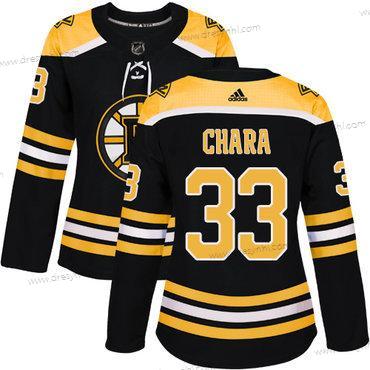 Adidas Boston Bruins #33 Zdeno Chara Černá Domácí dres Autentické Sešitý NHL dres – Dámské