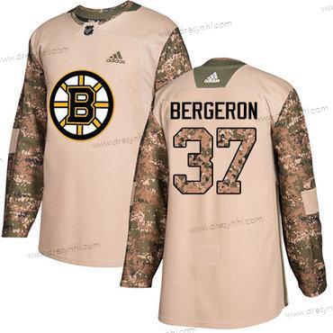 Adidas Boston Bruins #37 Patrice Bergeron Camo Autentické 2017 Veterans Day Sešitý NHL dres – Juniorské