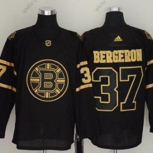 Adidas Boston Bruins 37 Patrice Bergeron Černá Zlato dres – Pánské