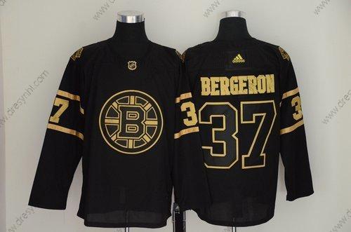 Adidas Boston Bruins 37 Patrice Bergeron Černá Zlato dres – Pánské