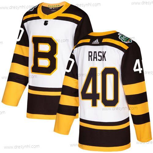 Adidas Boston Bruins #40 Tuukka Rask Bílý Autentické 2019 Zimní Klasický Sešitý NHL dres – Pánské