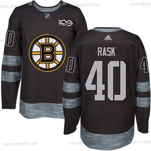 Adidas Boston Bruins #40 Tuukka Rask Černá 1917-2017 100th Výročí Sešitý NHL dres – Pánské