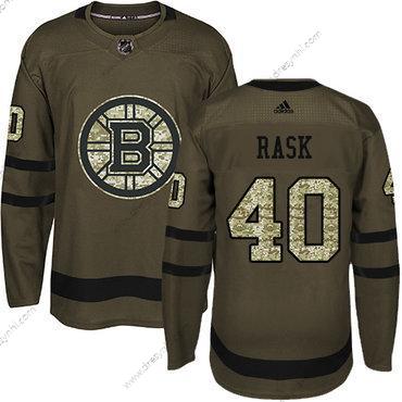 Adidas Boston Bruins #40 Tuukka Rask Zelená Salute to Service Sešitý NHL dres – Pánské