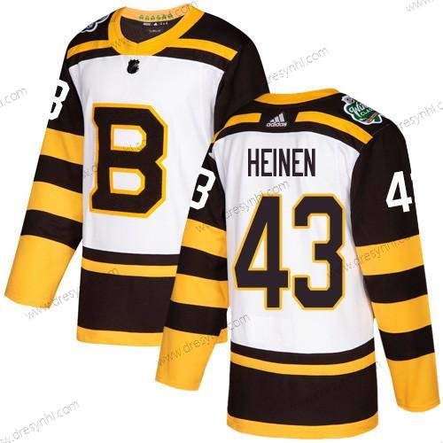 Adidas Boston Bruins #43 Danton Heinen Bílý Autentické 2019 Zimní Klasický Sešitý NHL dres – Pánské