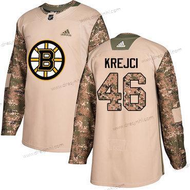 Adidas Boston Bruins #46 David Krejci Camo Autentické 2017 Veterans Day Sešitý NHL dres – Juniorské