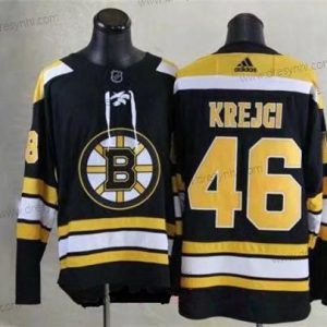 Adidas Boston Bruins #46 David Krejci Černá 2017-2018 Hokejový Sešitý NHL dres – Pánské