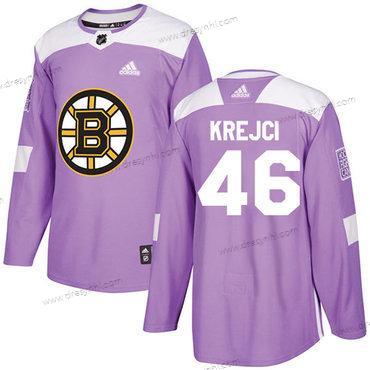 Adidas Boston Bruins #46 David Krejci Nachový Autentické Bojuje proti rakovině Sešitý NHL dres – Pánské