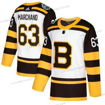 Adidas Boston Bruins #63 Brad Marchand 2019 Zimní Klasický Autentické Hráč Bílý dres – Pánské