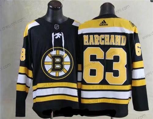 Adidas Boston Bruins #63 Brad Marchand Černá 2017-2018 Hokejový Sešitý NHL dres – Pánské