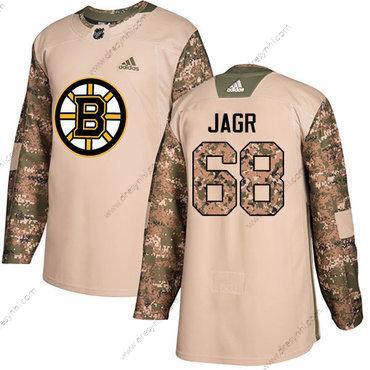 Adidas Boston Bruins #68 Jaromir Jagr Camo Autentické 2017 Veterans Day Sešitý NHL dres – Pánské