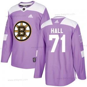 Adidas Boston Bruins #71 Taylor Hall Autentické Bojuje proti rakovině Tréninkový Nachový dres – Pánské