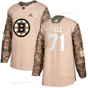 Adidas Boston Bruins #71 Taylor Hall Autentické Veterans Day Tréninkový Camo dres – Pánské