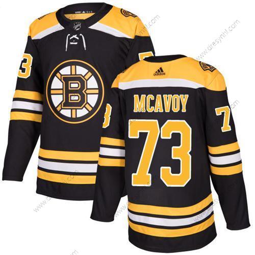 Adidas Boston Bruins #73 Charlie Mcavoy Černá Domácí dres Autentické Sešitý NHL dres – Pánské