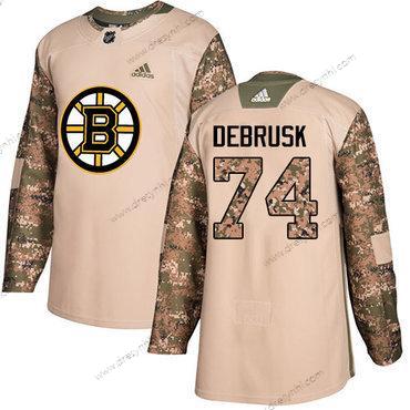 Adidas Boston Bruins #74 Jake Debrusk Camo Autentické 2017 Veterans Day Sešitý NHL dres – Pánské