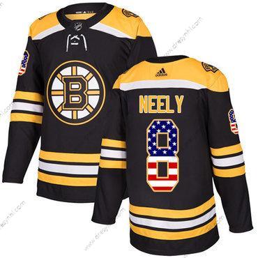 Adidas Boston Bruins #8 Cam Neely Černá Domácí dres Autentické USA Flag Sešitý NHL dres – Pánské