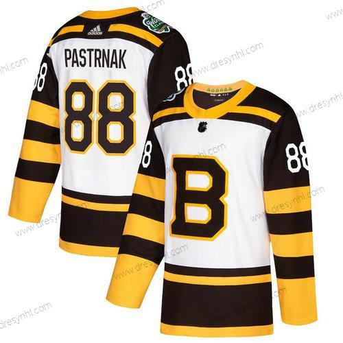 Adidas Boston Bruins #88 David Pastrnak 2019 Zimní Klasický Autentické Hráč Bílý dres – Pánské