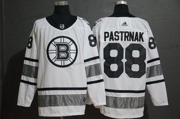 Adidas Boston Bruins 88 David Pastrnak Bílý 2019 NHL All-Star Game dres – Pánské