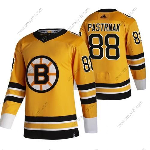 Adidas Boston Bruins #88 David Pastrnak Žlutá 2020-21 Obrácený Retro Náhradní NHL dres – Pánské