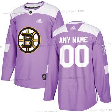 Adidas Boston Bruins Personalizované Nachový Růžový Hokejový Bojuje proti rakovině Tréninkový dres – Pánské