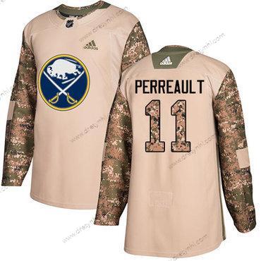 Adidas Buffalo Sabres #11 Gilbert Perreault Camo Autentické 2017 Veterans Day Sešitý NHL dres – Pánské